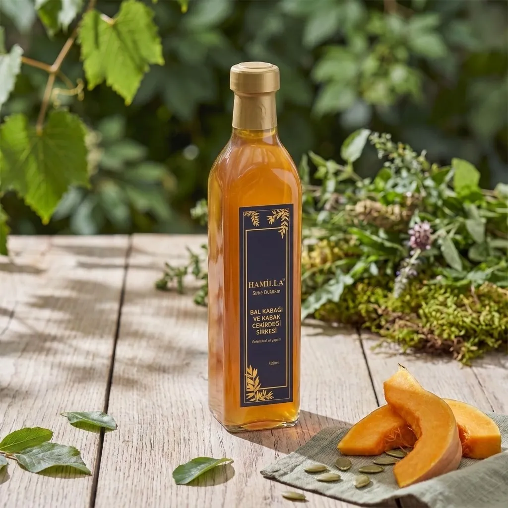Bal Kabağı ve Kabak Çekirdeği Sirkesi - 500 ml - Görsel 2