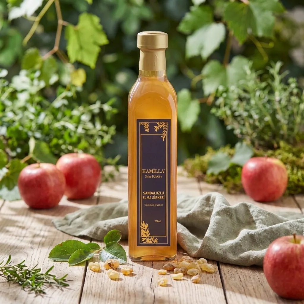 Sandalozlu Elma Sirkesi – 500 ml - Görsel 1
